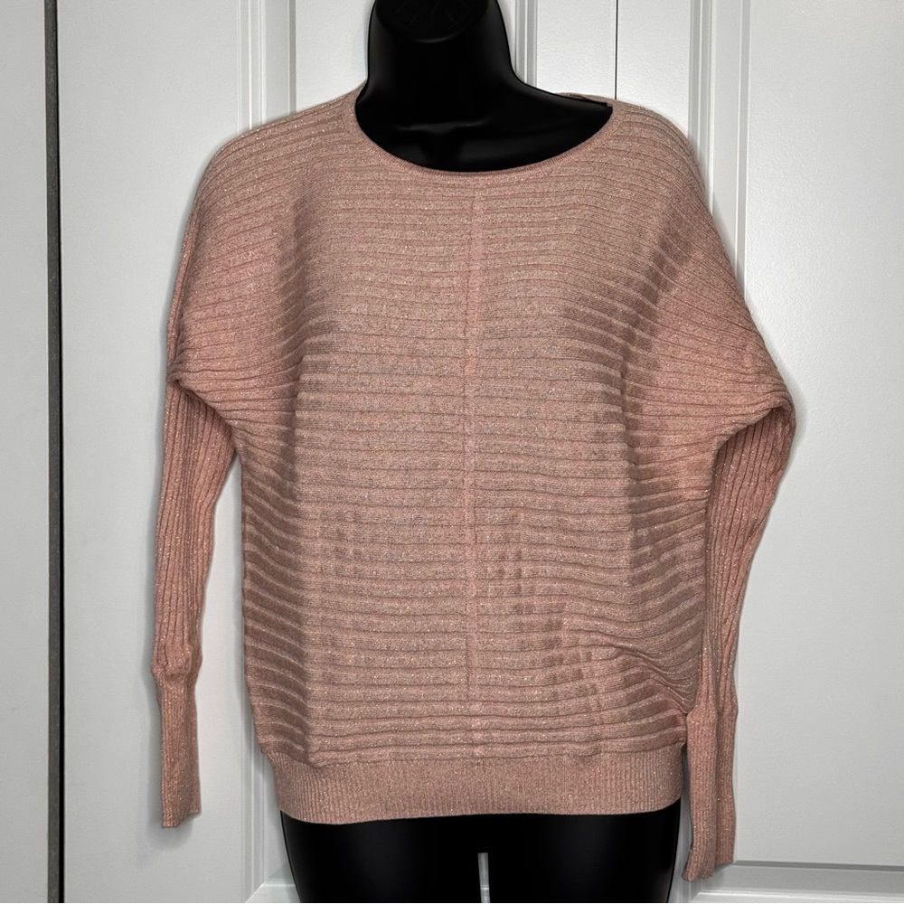 Women's Blush Pink Sweater with gold specks